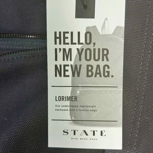 STATE Lorimer Backpack – Rare Canvas Black | NWT | Discontinued & One of a Kind
